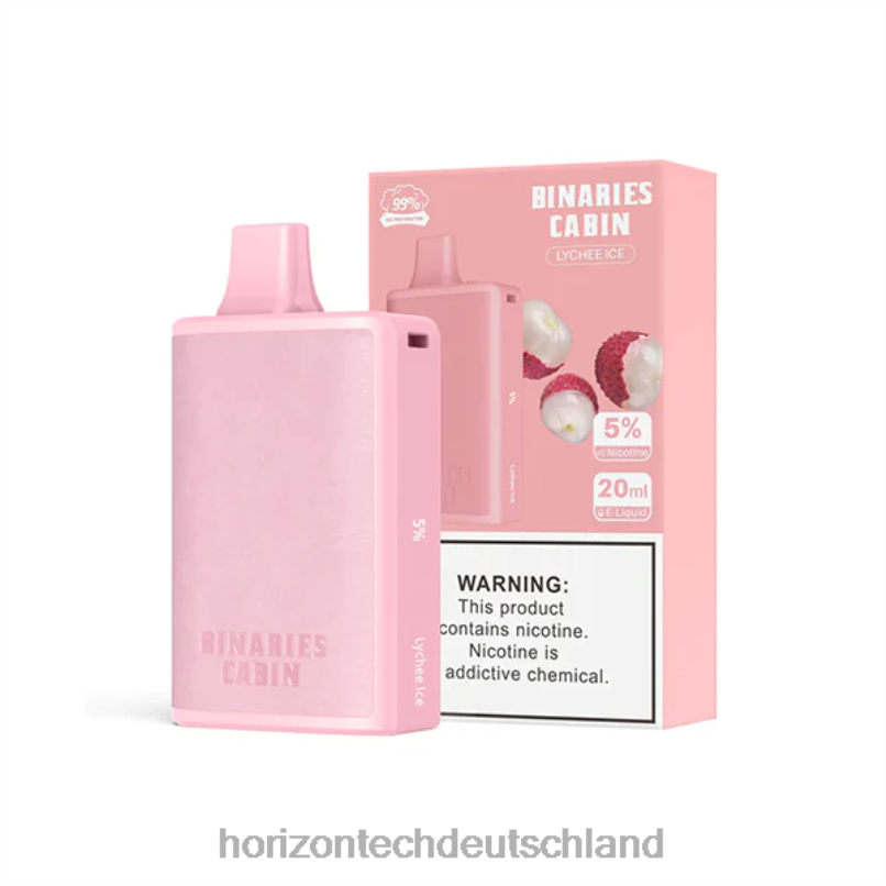 Horizon Tech Company - HorizonTech Binaries Cabin Einweg 20ml X82D660 Litschi-Eis