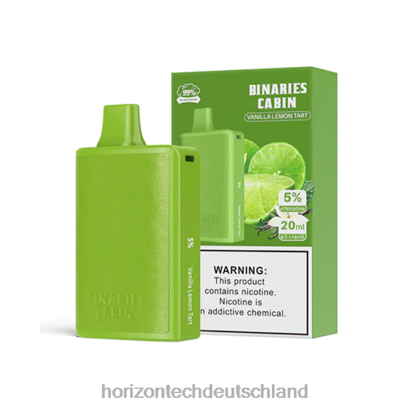 Horizon Tech Company - HorizonTech Binaries Cabin Einweg 20ml X82D670 Vanille-Zitronen-Tarte