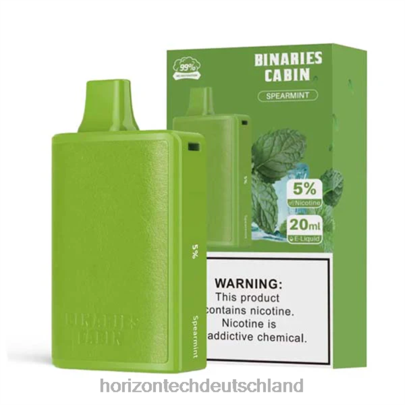 Horizon Tech Vape Coils - HorizonTech Binaries Cabin Einweg 20ml X82D674 grüne Minze