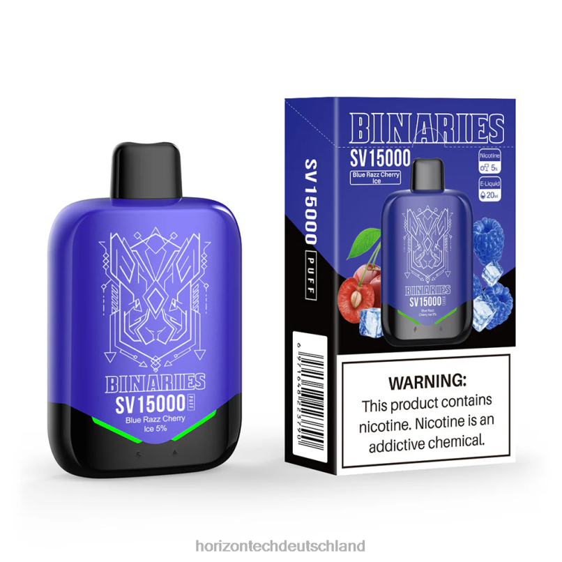 HorizonTech Vape Deutschland - HorizonTech Binaries Cabin Einweg-Sv X82D63 blaues Razz-Kirscheis
