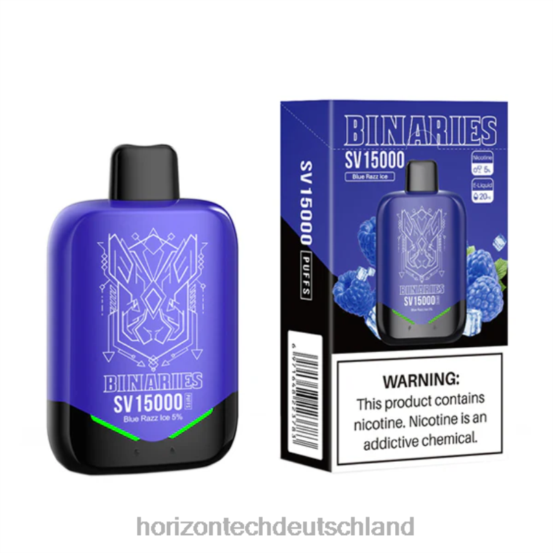HorizonTech Vape Kit - HorizonTech Binaries Cabin Einweg-Sv X82D687 blaues Razz-Eis