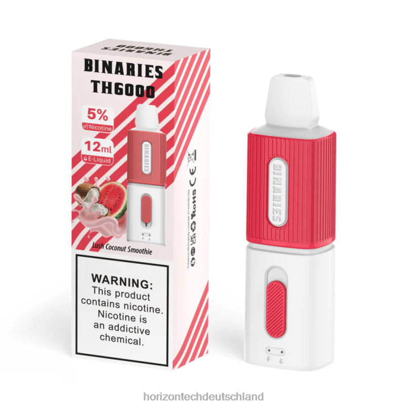 Horizon Tech Vape - HorizonTech Binaries Cabin th6000 Einweg 12ml X82D6119 üppiger Kokos-Smoothie