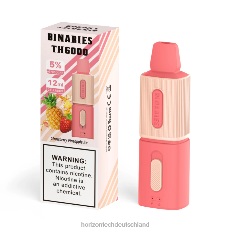 Horizon Tech Vape Tank - HorizonTech Binaries Cabin th6000 Einweg 12ml X82D6105 Erdbeer-Ananas-Eis