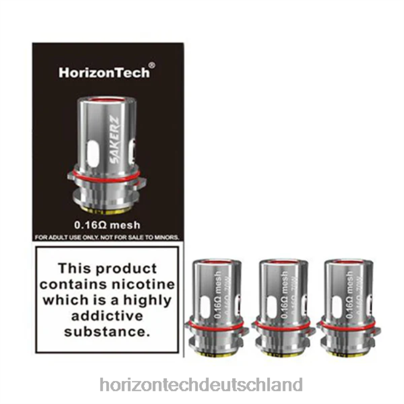HorizonTech Disposable Vape - HorizonTech Sakerz Spulen (3er-Pack) X82D6158 Mesh 0,16 Ohm (3er-Pack)