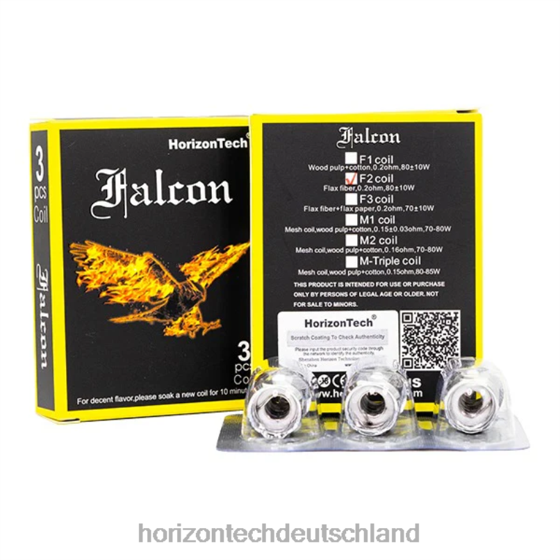 Horizon Tech Company - HorizonTech Falcon Spulen (3er-Pack) X82D6160 f2 Spule 0,2 Ohm